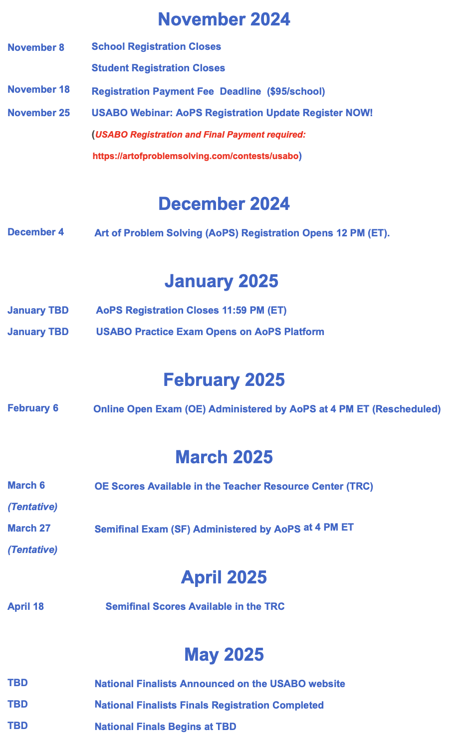 Register for the 2025 USABO! Biolympiads